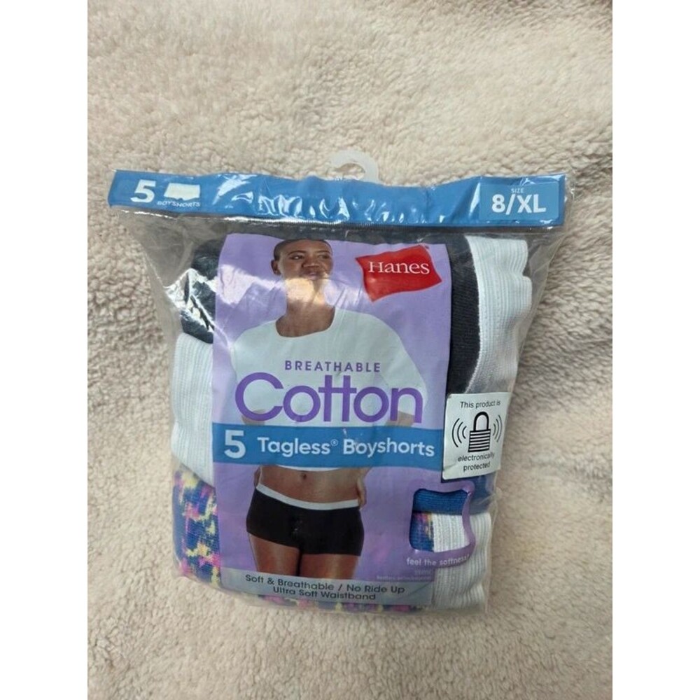 Hanes womens 8/XL boyshorts 5pk